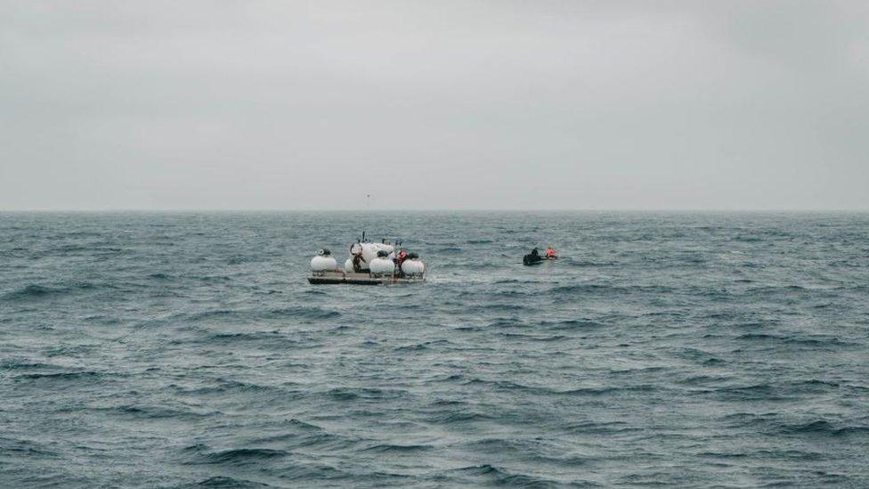 One of the last pictures taken of the Titan vessel before it went missing in the Atlantic