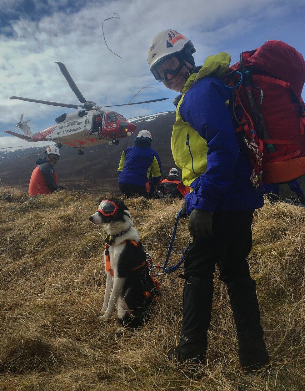 Search and rescue dog team