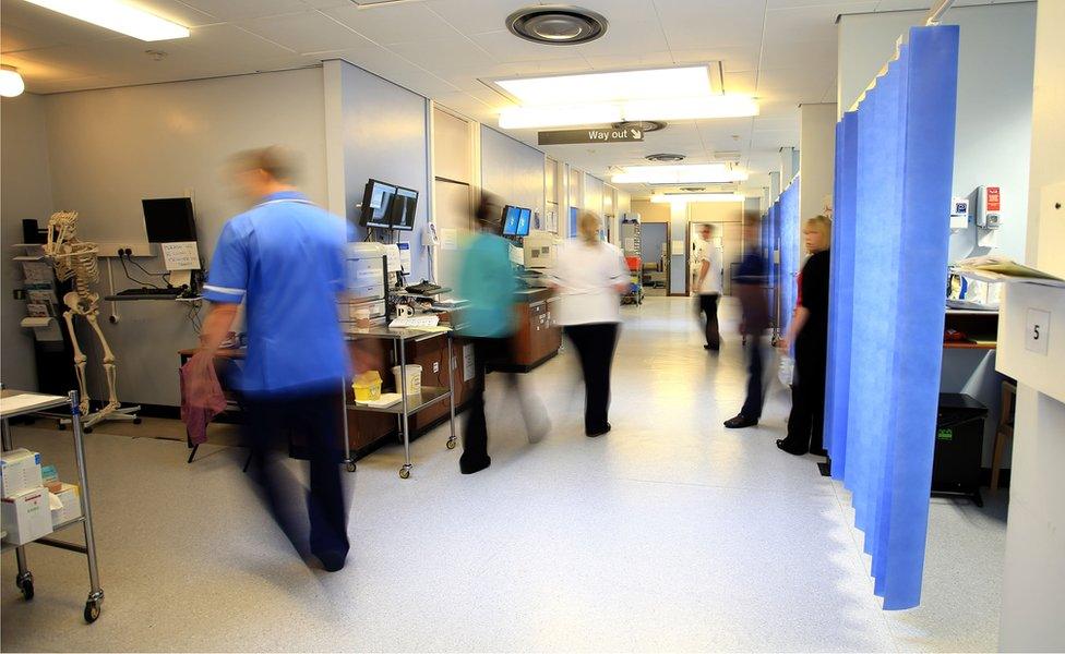 Hospital staff on a ward