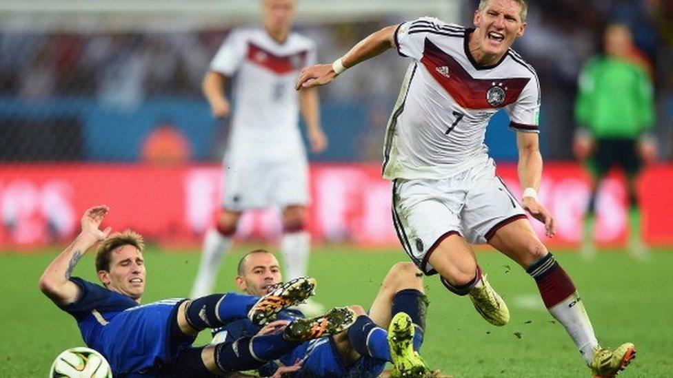 Germany v Argentina in the 2014 World Cup final