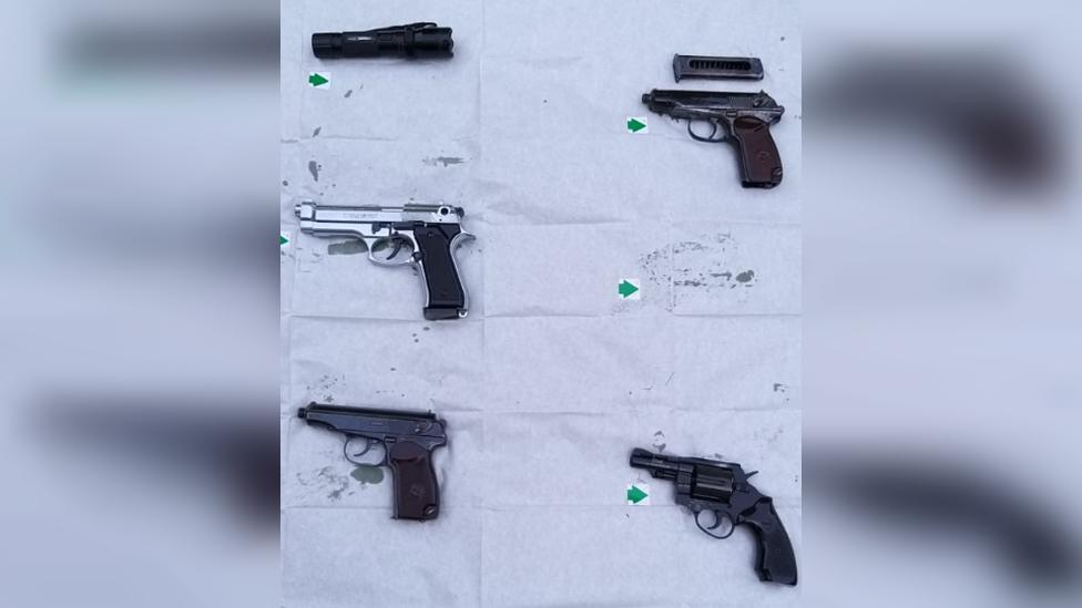 Firearms found by police