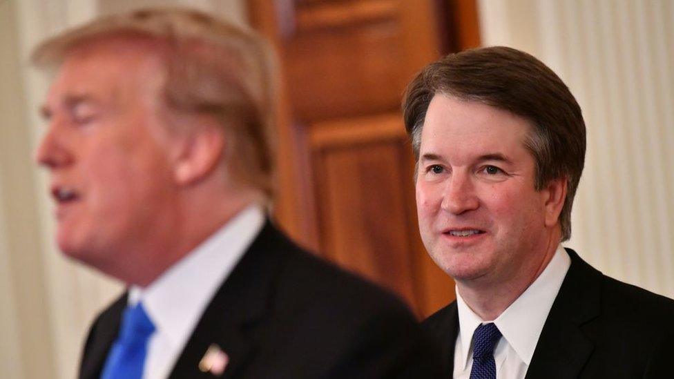 Donald Trump and Brett Kavanaugh