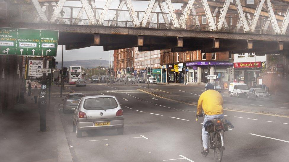 Polluted Glasgow street