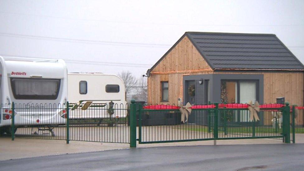 Woodlands traveller site in Biggleswade