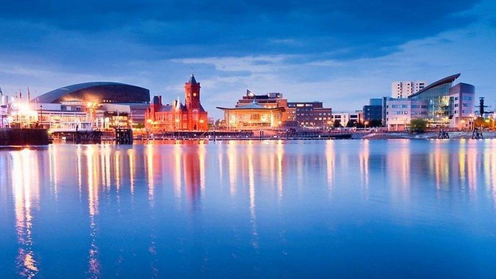 Cardiff Bay at night