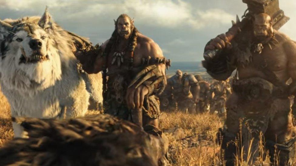 Scene of orcs from Warcraft