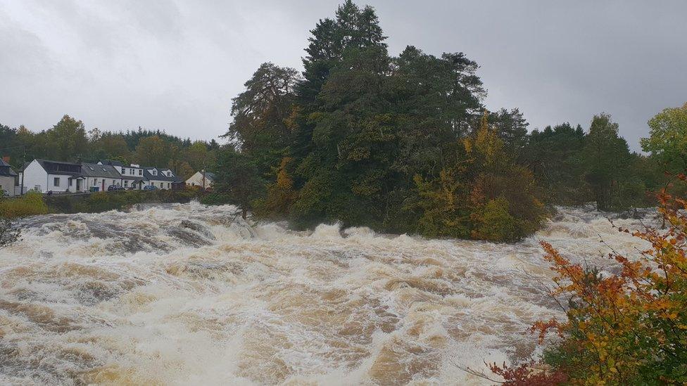 Floodwaters in Killin