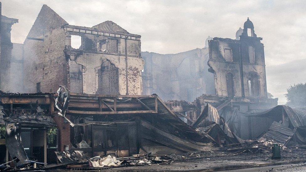 Aftermath of blaze