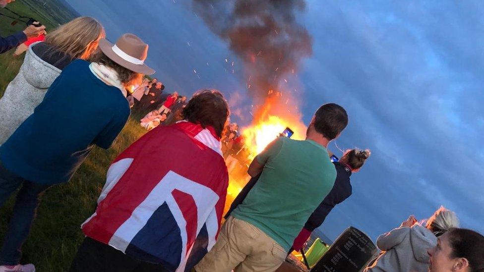 Brent Knoll bonfire