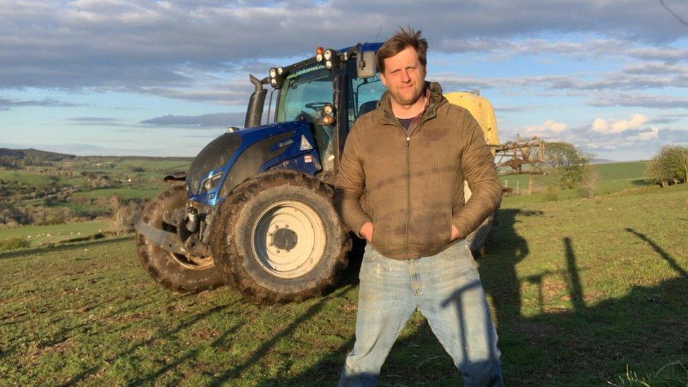 Llyr Jones on his farm