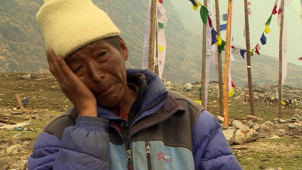 Dawa Sherpa lost his wife, son and grandson - he hasn't slept for a year