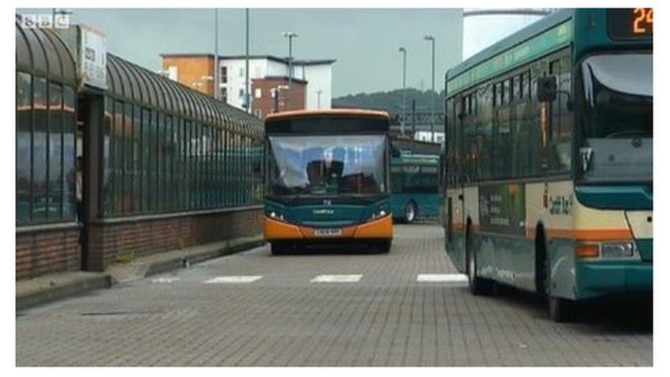 A photo of Cardiff's old bus station