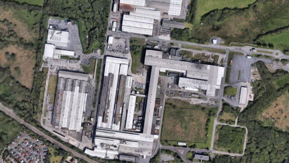 Timet factory Swansea aerial view