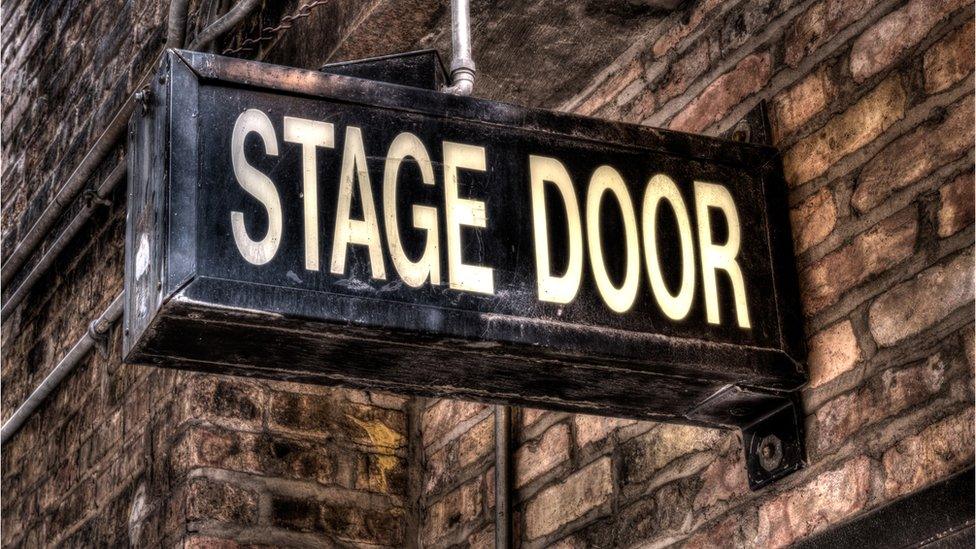 Theatre stage door sign