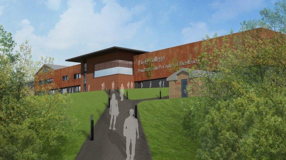 An artist's impression of the £6.6m A-level centre at Pembrokeshire College