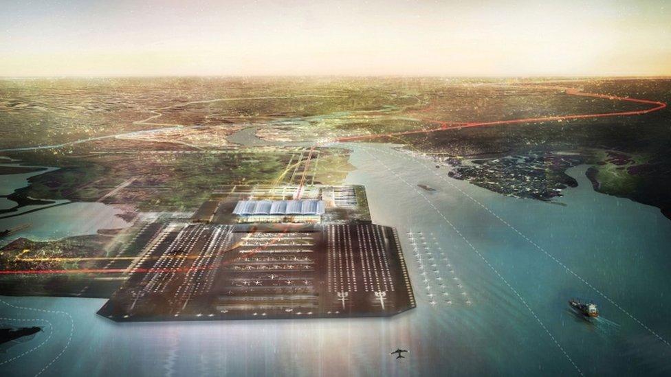 Artist's impression of Thames Estuary Airport