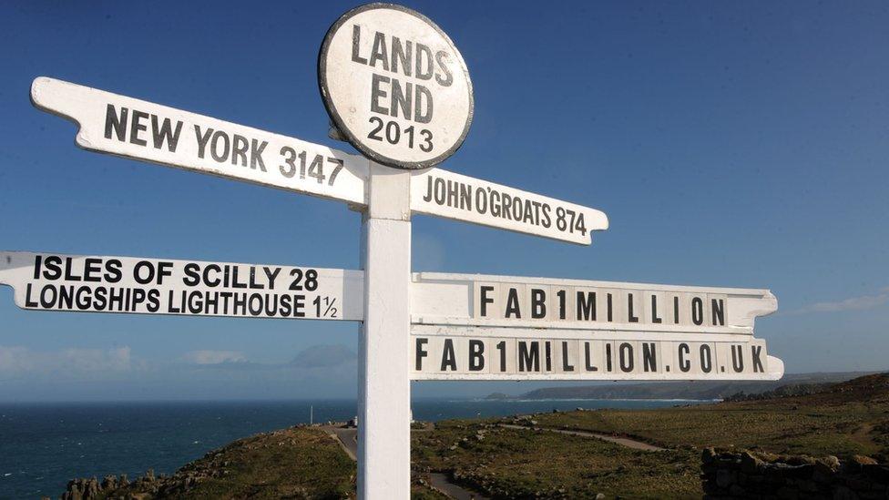 Lands End sign