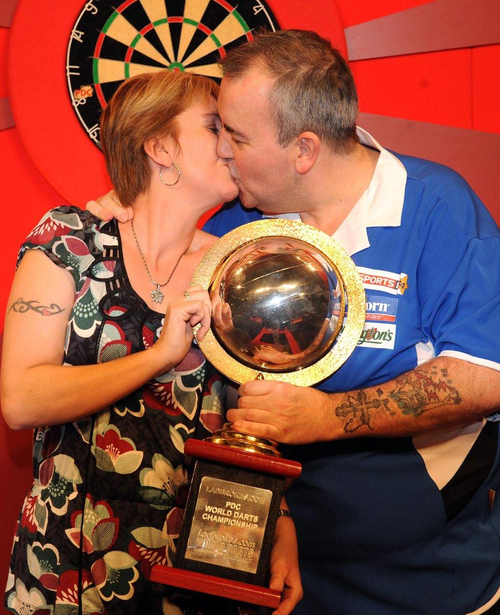 Phil Taylor and his wife