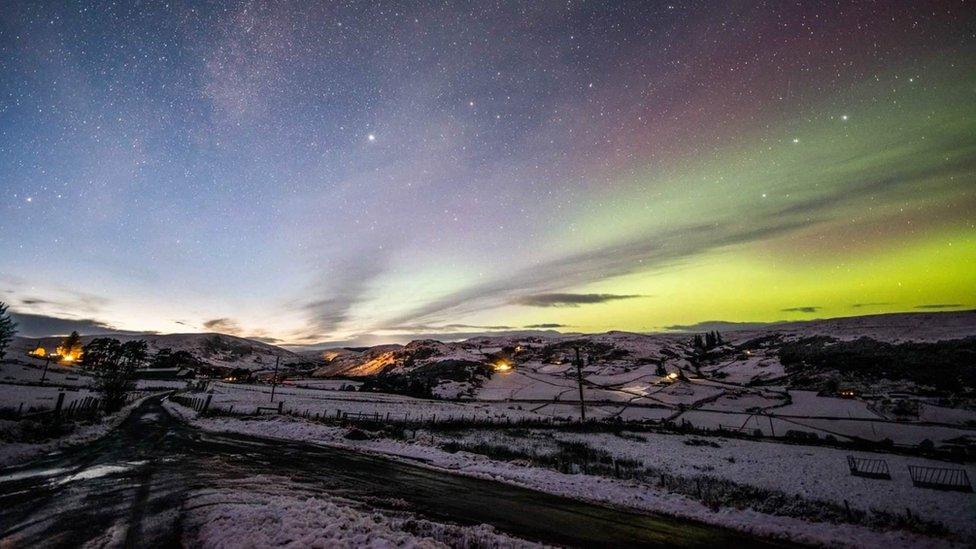 Aurora Borealis, aka the Northern Lights, which were visible from north and north east Scotland overnight