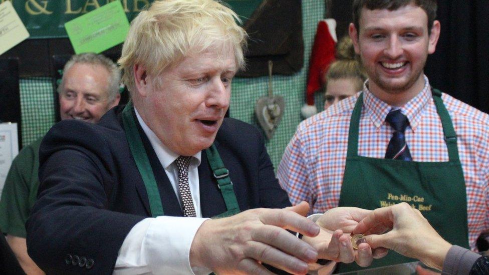 Boris Johnson at the Royal Welsh Winter Fair