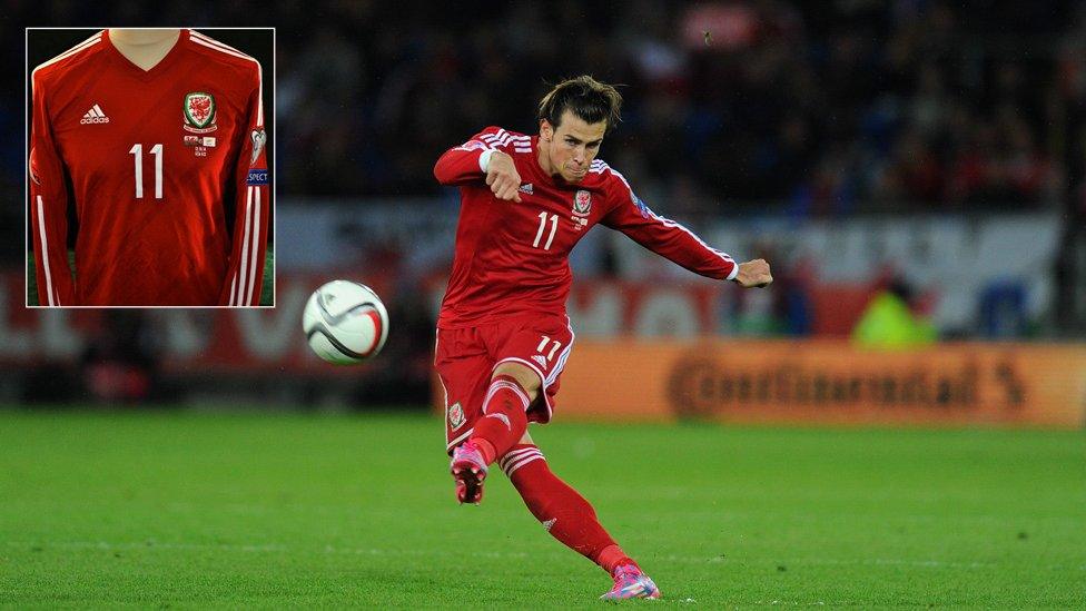 Gareth Bale's shirt from the crucial win over Cyprus at home in October 2014