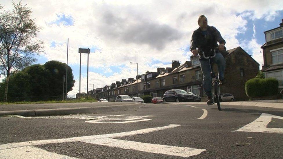 Cyclist using the route