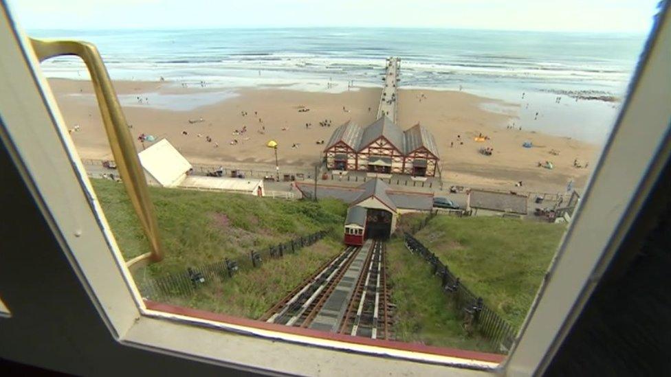 View from Saltburn funicular cliff lift