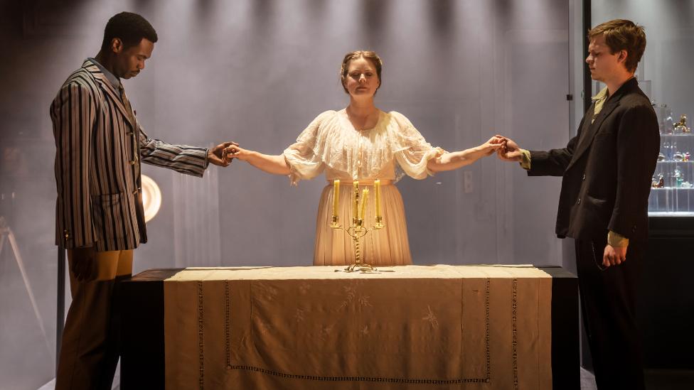 Victor Alli, Amy Adams and Tom Glynn-Carney in The Glass Menagerie.