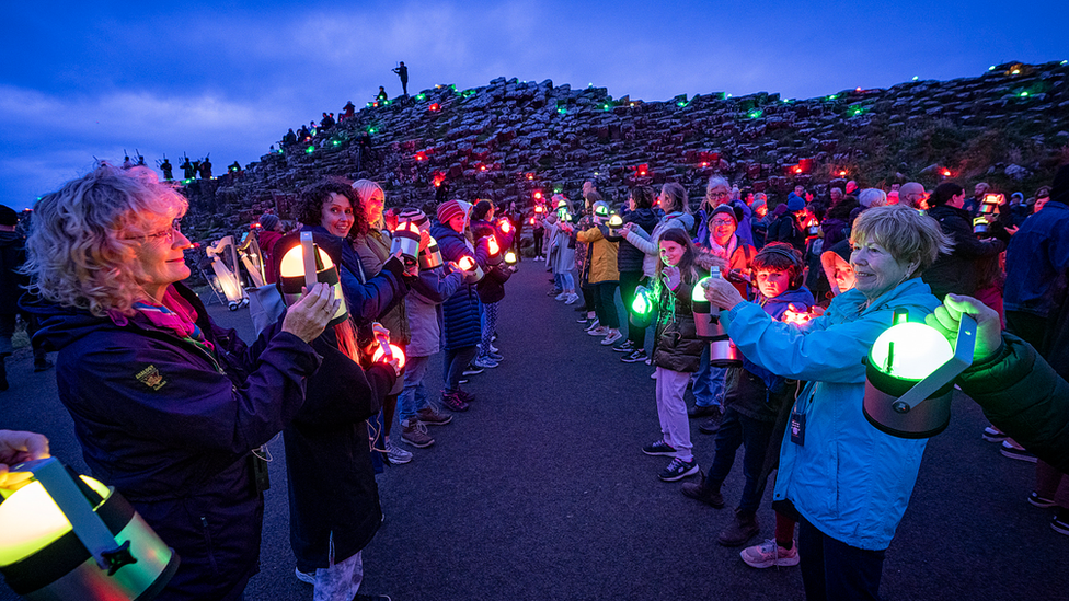 Lumenators at the Giant's Causeway