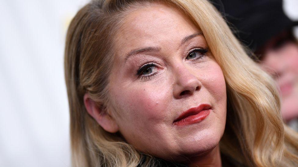 US actress Christina Applegate arrives for the 29th Screen Actors Guild Awards at the Fairmont Century Plaza in Century City, California, on February 26, 2023.