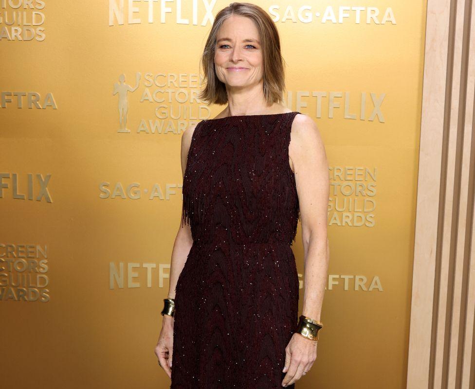 Jodie Foster arrives for the 31st Annual Screen Actors Guild awards at the Shrine Auditorium in Los Angeles, February 23, 2025