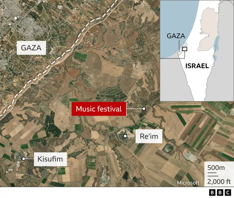 Festival site Israel map