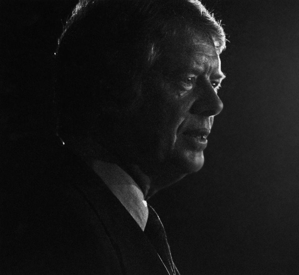  Jimmy Carter during his address to the 58th American Legion Convention in Seattle, Washington, 24th August 1976. Carter used his address to announce a pardon for those who evaded the Vietnam War draft. 