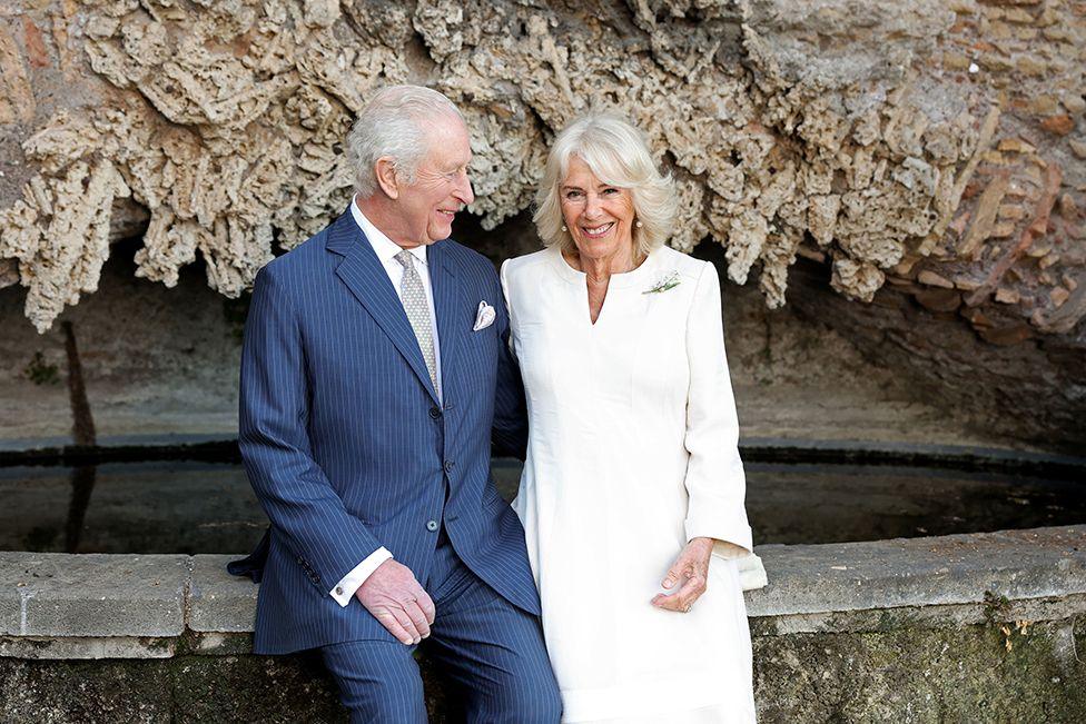 Photo of King Charles and Queen Camilla taken in Rome on state visit