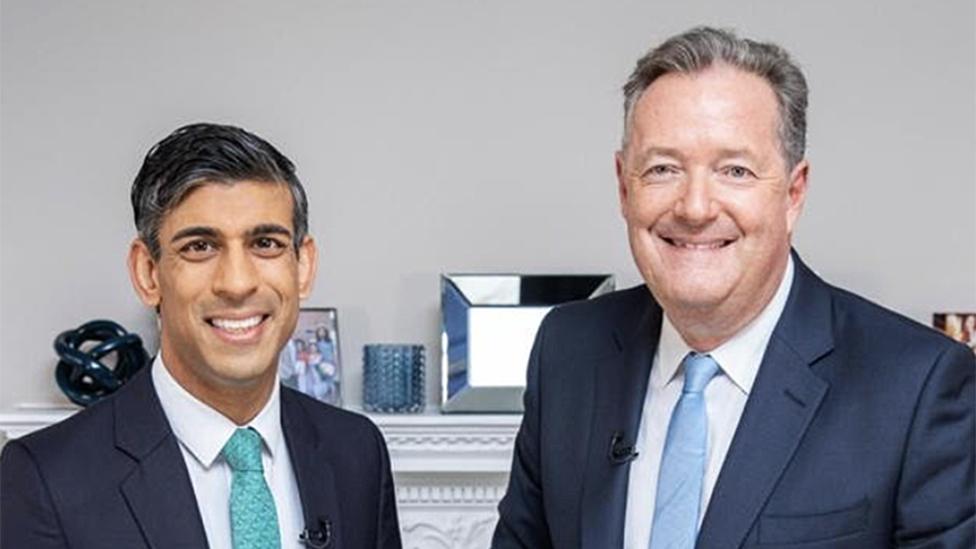 Rishi Sunak and Piers Morgan