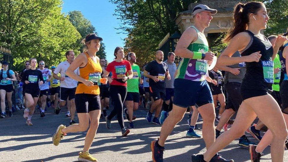 Runners in a marathon race