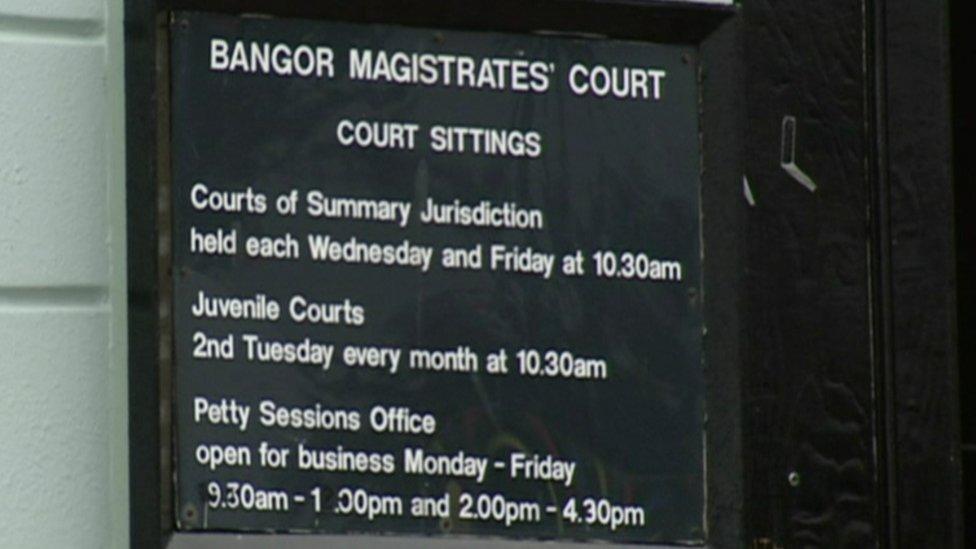 Bangor Magistrates' Court sign