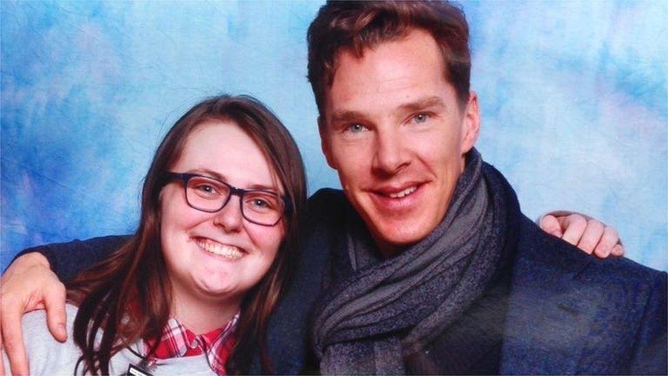 Emily Price with Benedict Cumberbatch