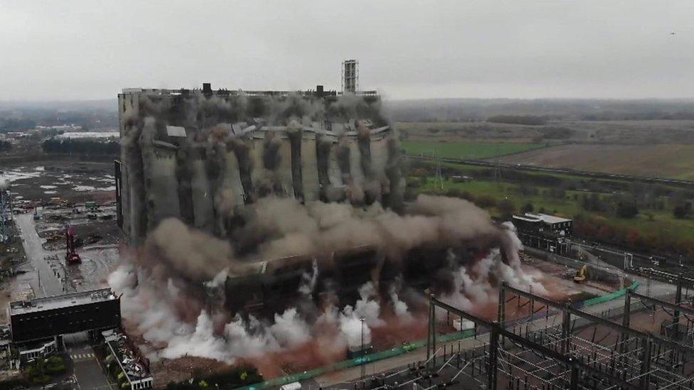 Power station demolition