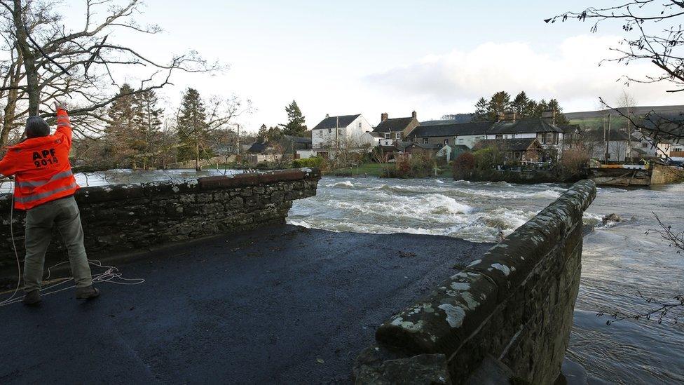 Pooley Bridge, destroyed by Storm Desmond