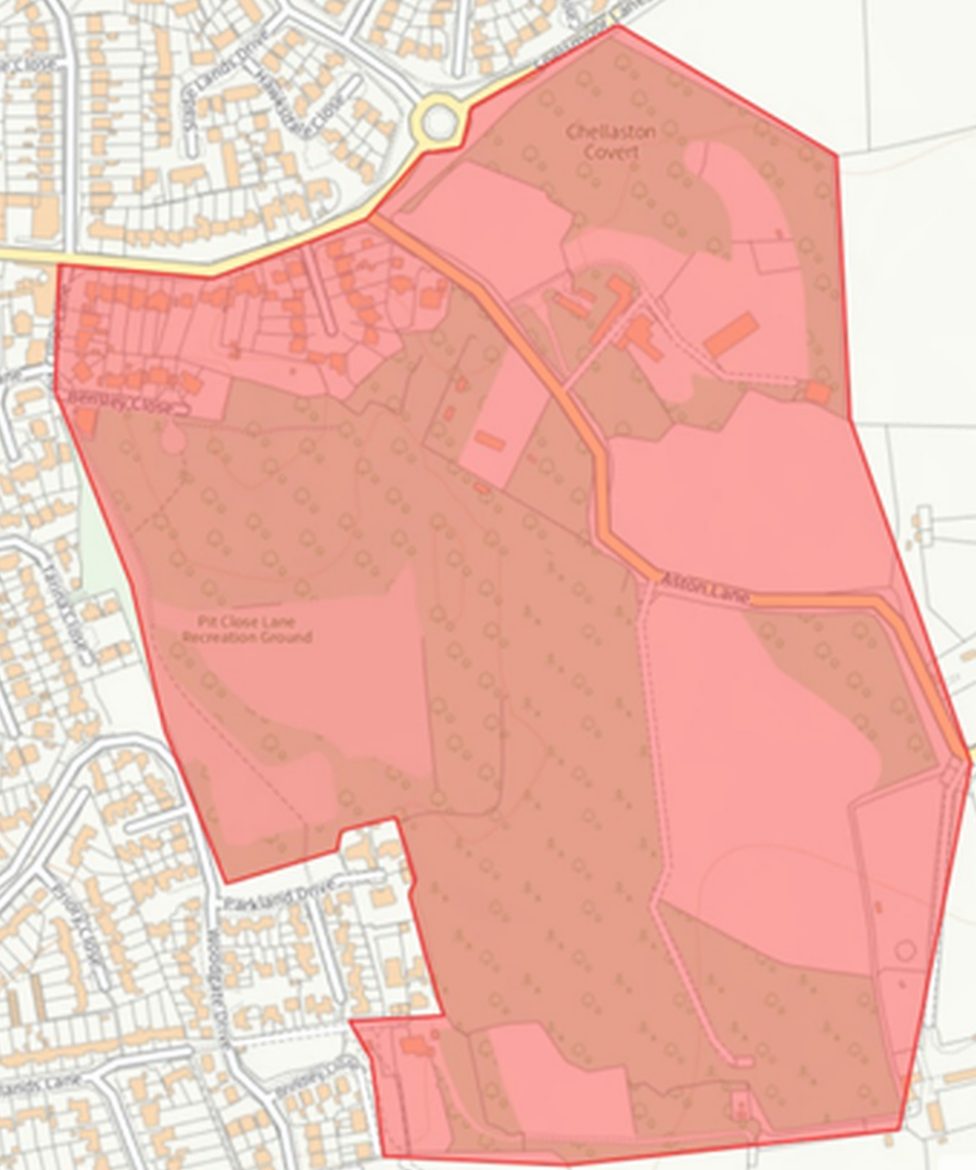 Chellaston dispersal order map