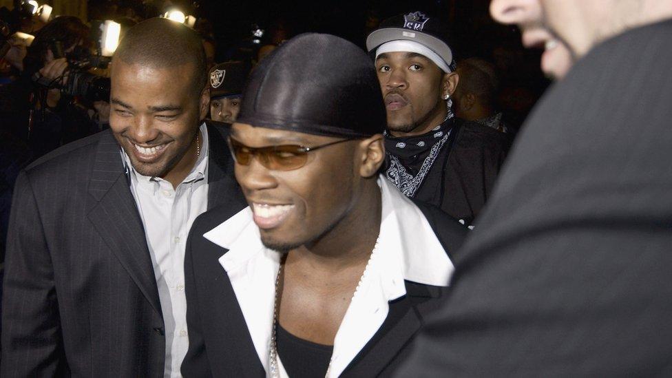 50 Cent at at the MOBOs in 2003