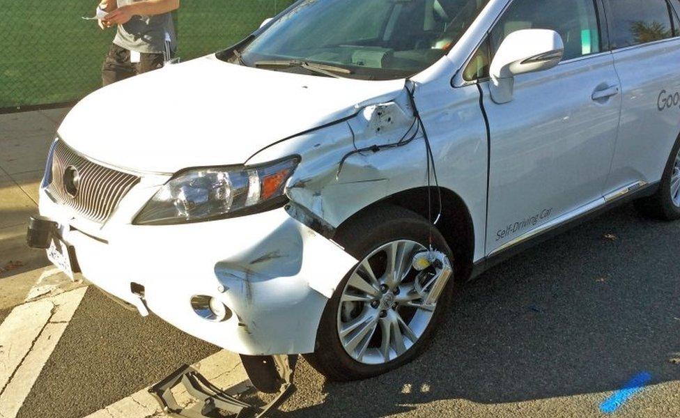 Google damaged car