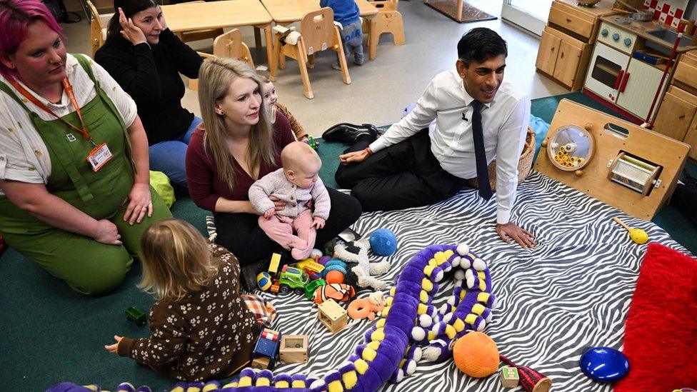 Rishi Sunak at play group