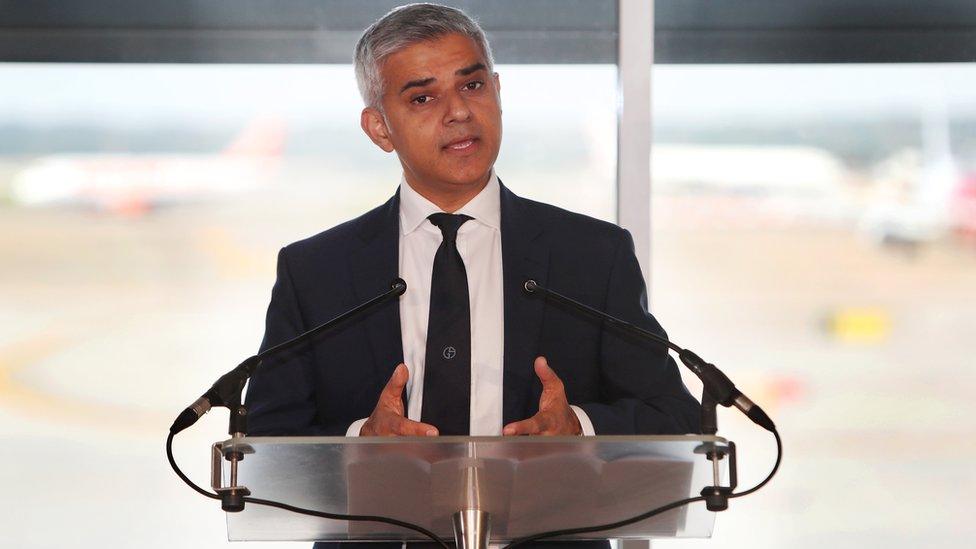 Sadiq Khan at Gatwick