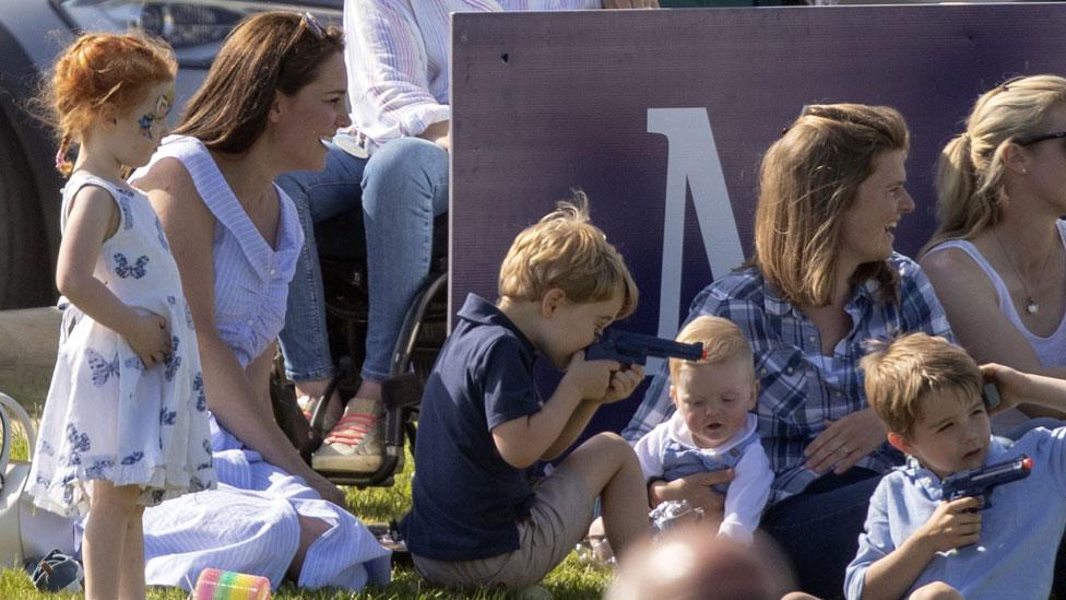 George with his mother, the Duchess of Cambridge, in June