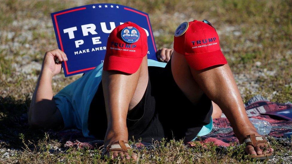 Trump supporter in Naples