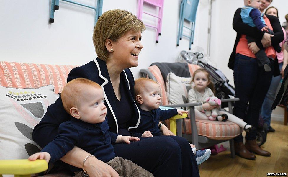 Nicola Sturgeon with children