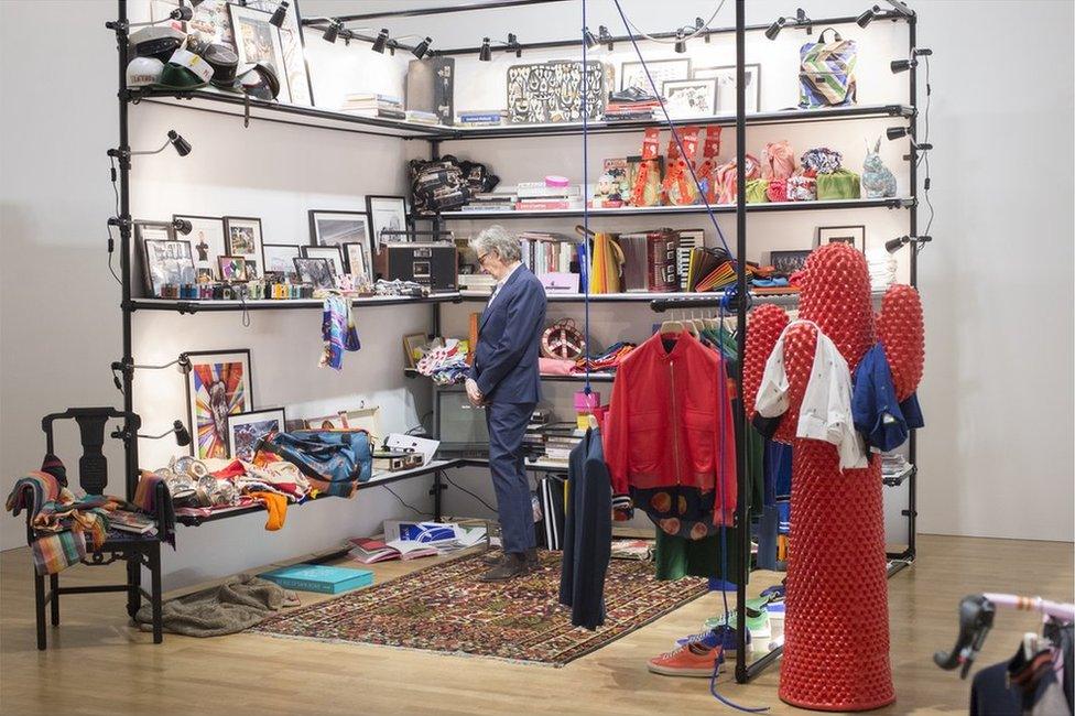 Paul Smith in a recreation of his original shop at London Collections Men 2016