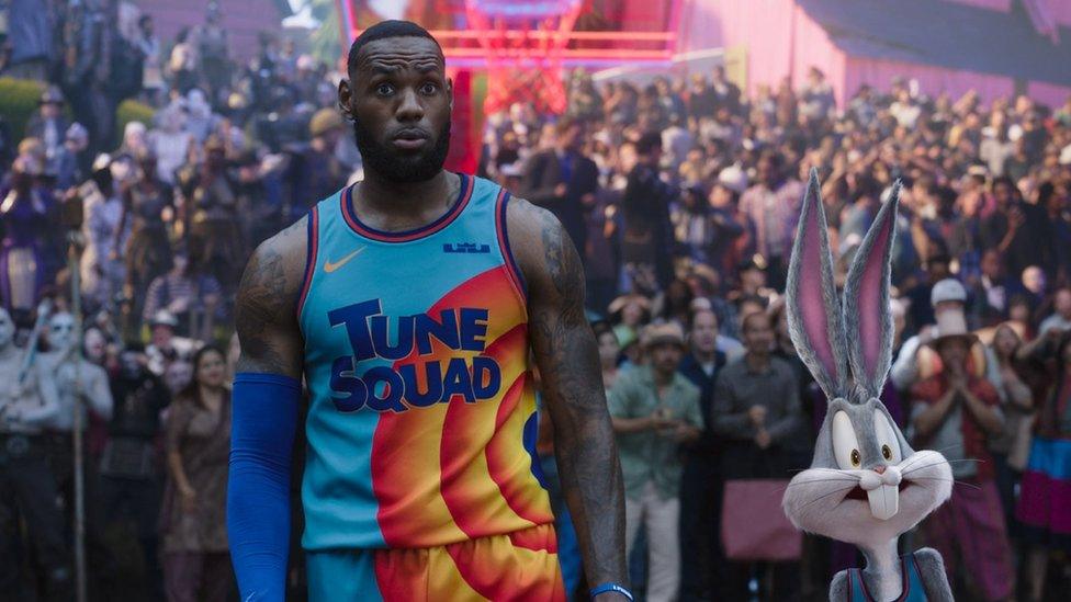 LeBron James and Bugs Bunny in Space Jam: A New Legacy